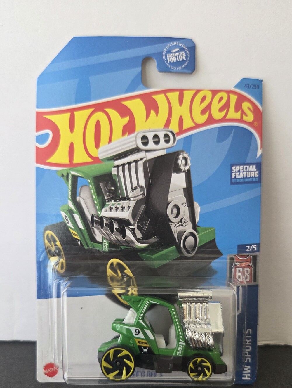​Hot Wheels Tee’d Off 2 Green HW Sports Golf Cart Diecast Toy Car NIP 43/250